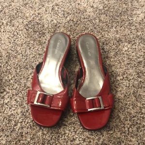 Calvin Klein women red 7.5 sandal